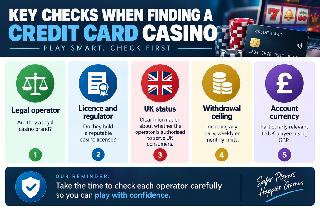 key checks when finding a credit card casino